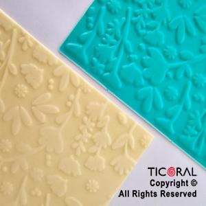 PLACA TEXTURIZADORA FLORES 15 X 10.5 CM x 1